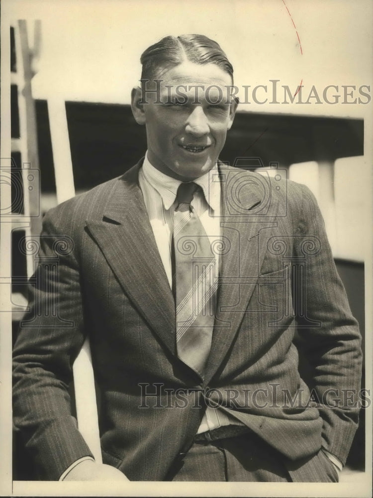 1932 Press Photo Isidoro Gastanaga, Spanish Heavyweight arrived in New York- Historic Images