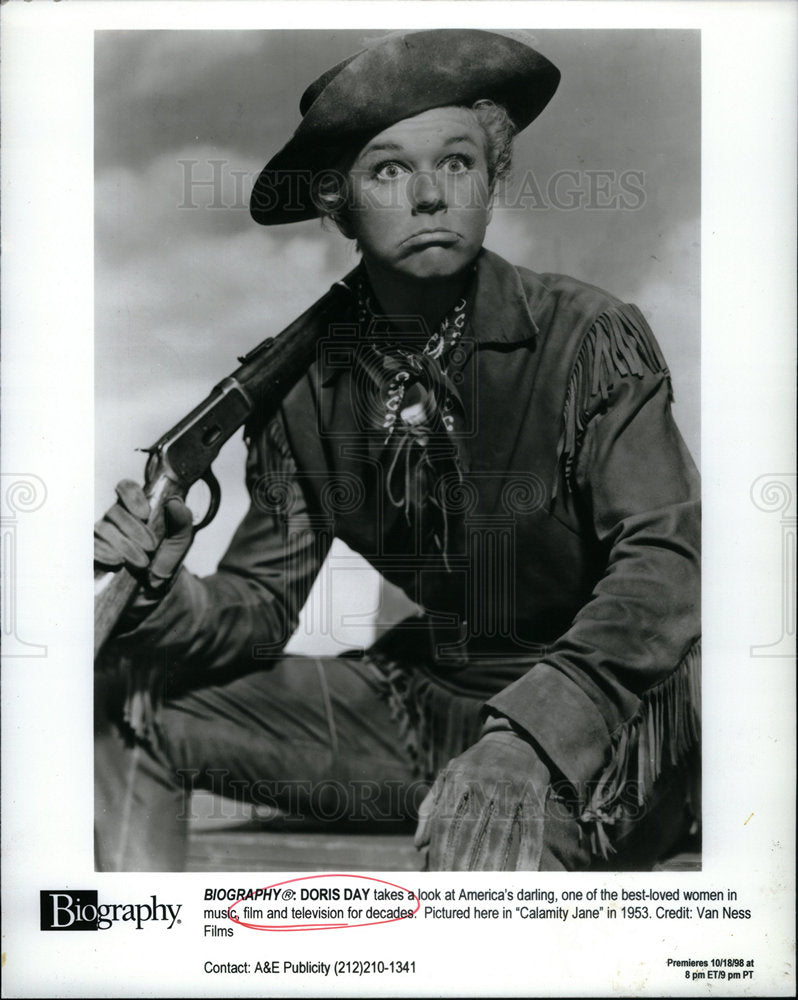 Press Photo Doris Day Biography Calamity Jane - DFPD13865- Historic Images