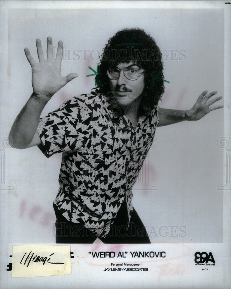 1985 Press Photo Weird Al Yankovic American singer - DFPD14897- Historic Images