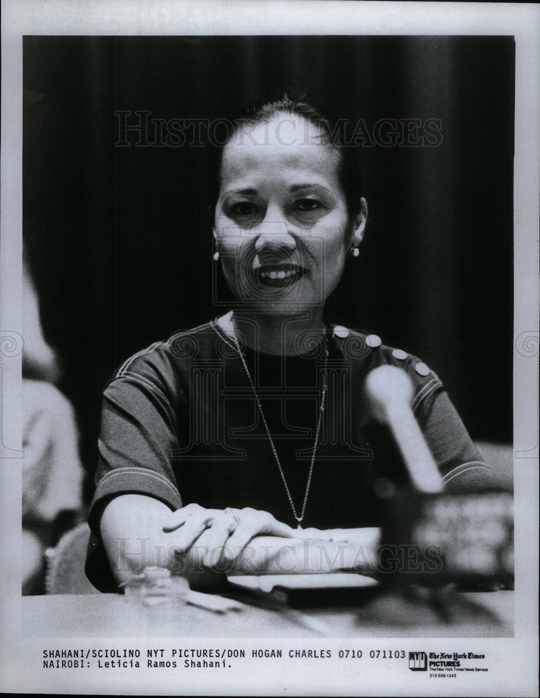 1985 Press Photo Leticia Ramos-Shahani Senator writer - DFPD15355- Historic Images