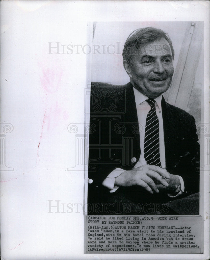 1963 Press Photo James Mason actor - DFPD16299- Historic Images