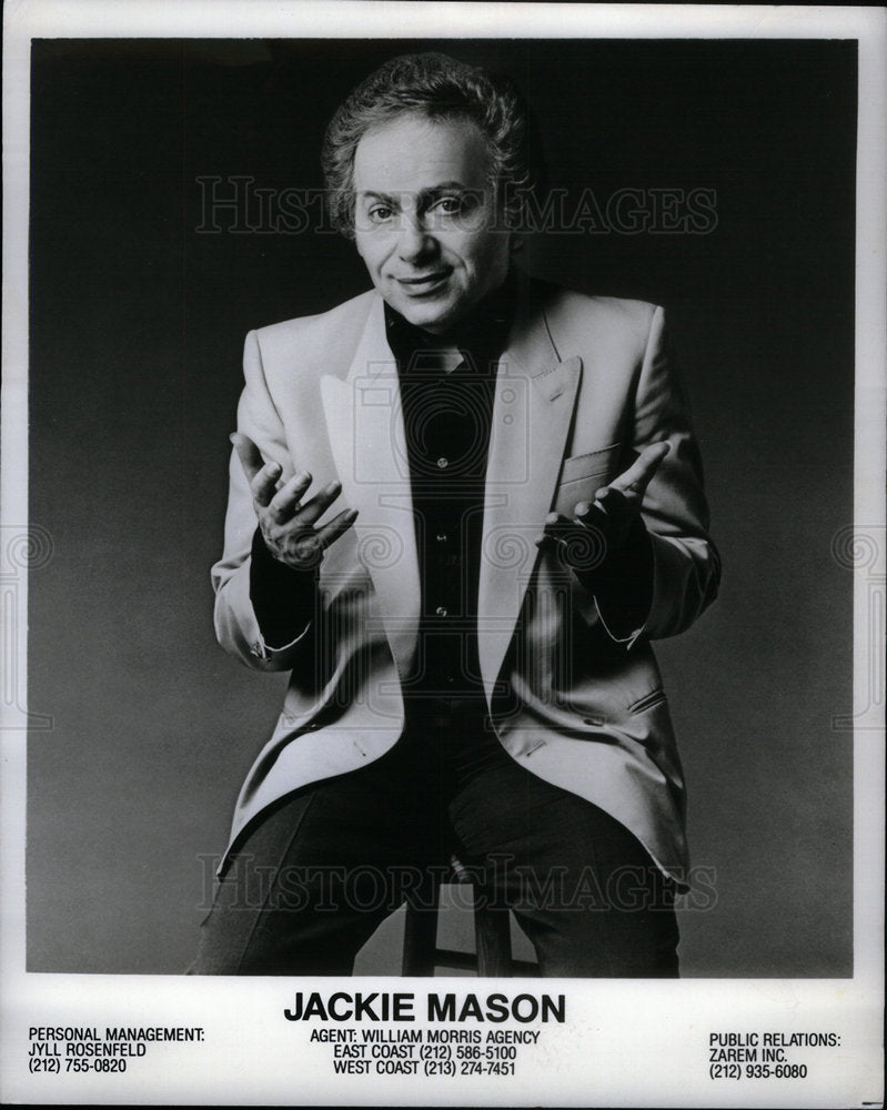 1989 Press Photo Jackie Mason Comedian Stand-Up - DFPD16585- Historic Images