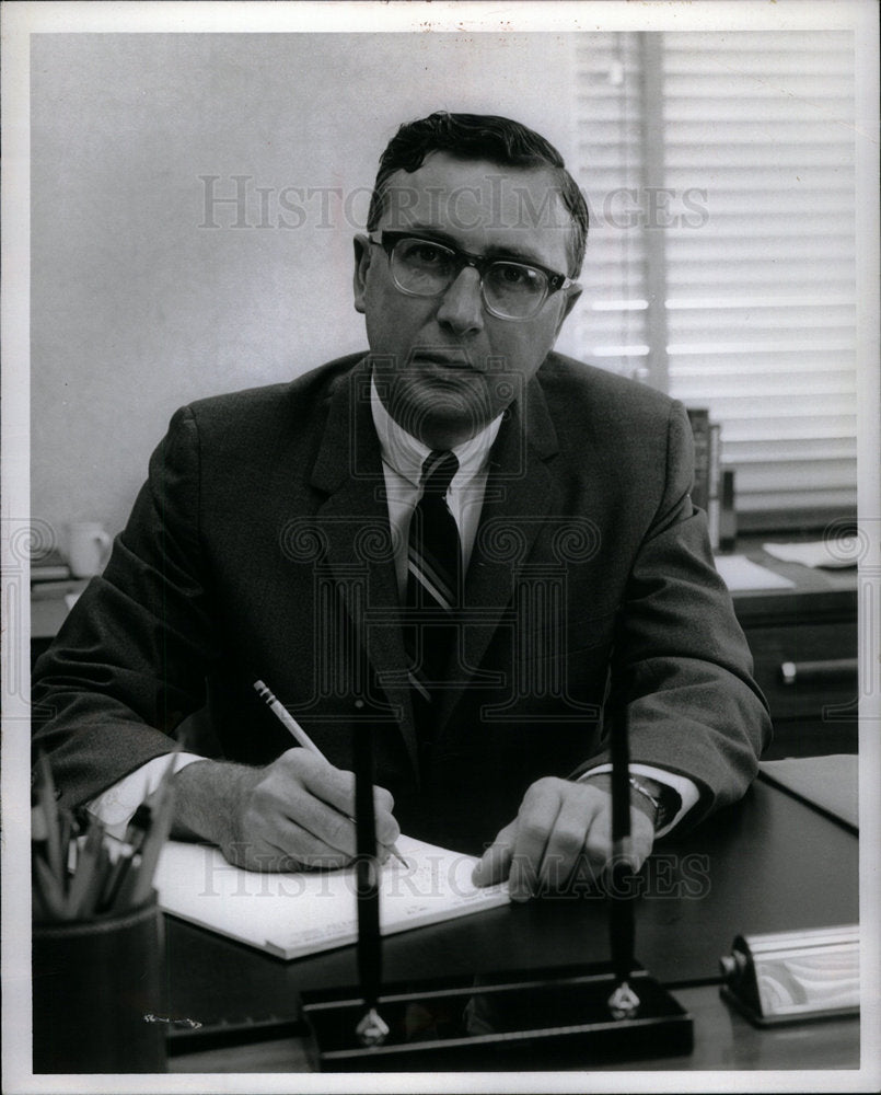 1971 Press Photo Wilber M. Brucker Jr Wayne State Uni - DFPD17755- Historic Images
