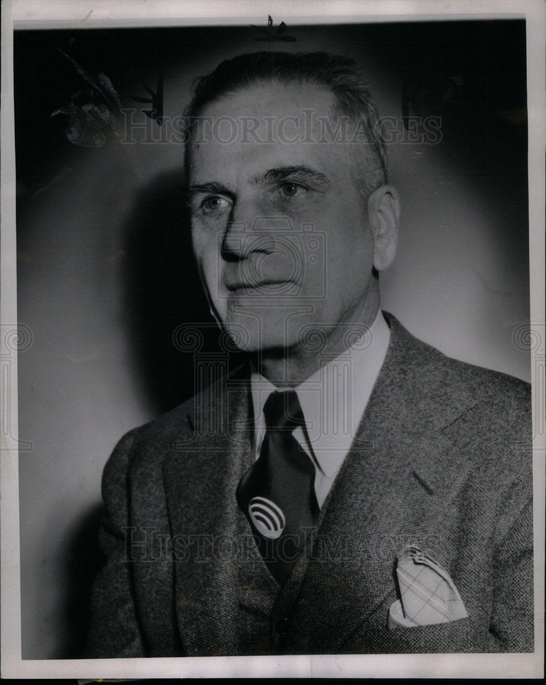 1949 Press Photo Fred C Reese Detroit Windsor Tunnel - DFPD20299- Historic Images