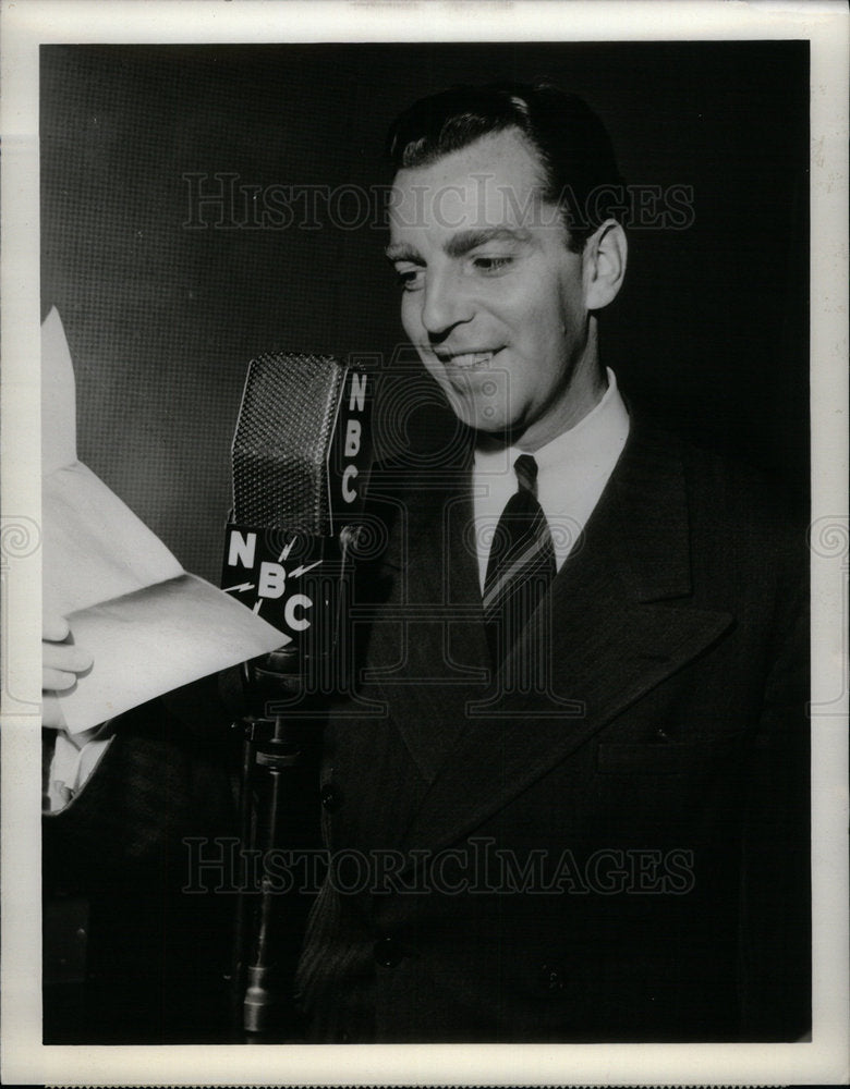 1940 Press Photo Tobe Reed Announcer - DFPD20497- Historic Images