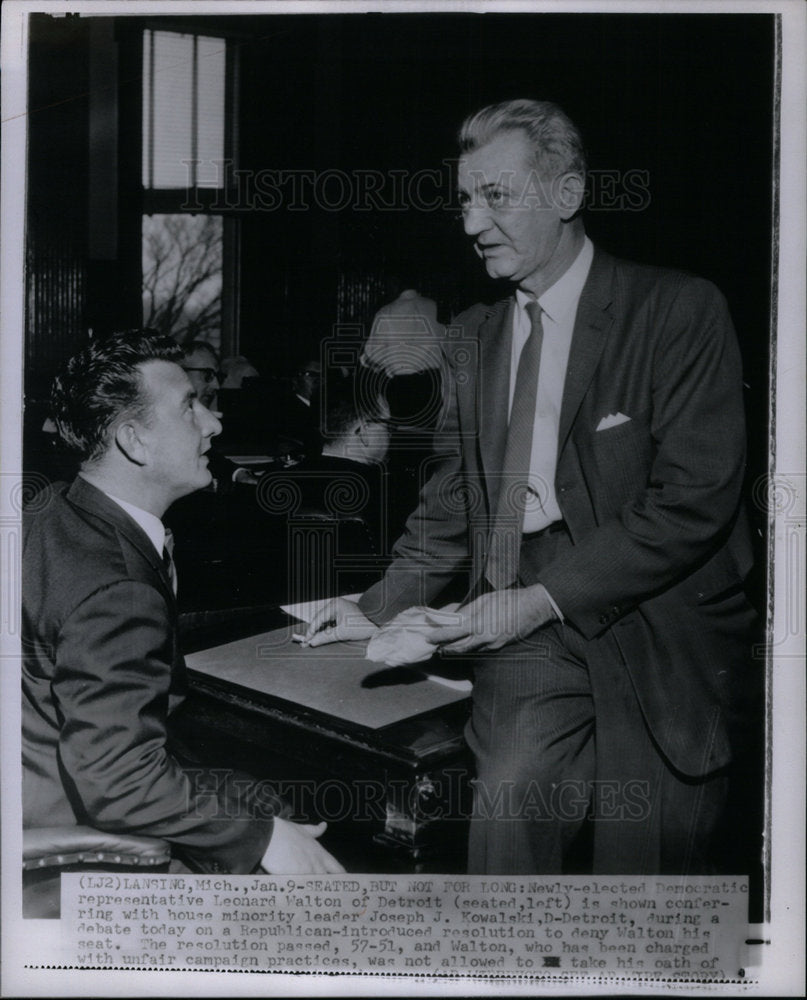 1963 Press Photo Leonard Walton Jospeh Kowalski - DFPD21829- Historic Images
