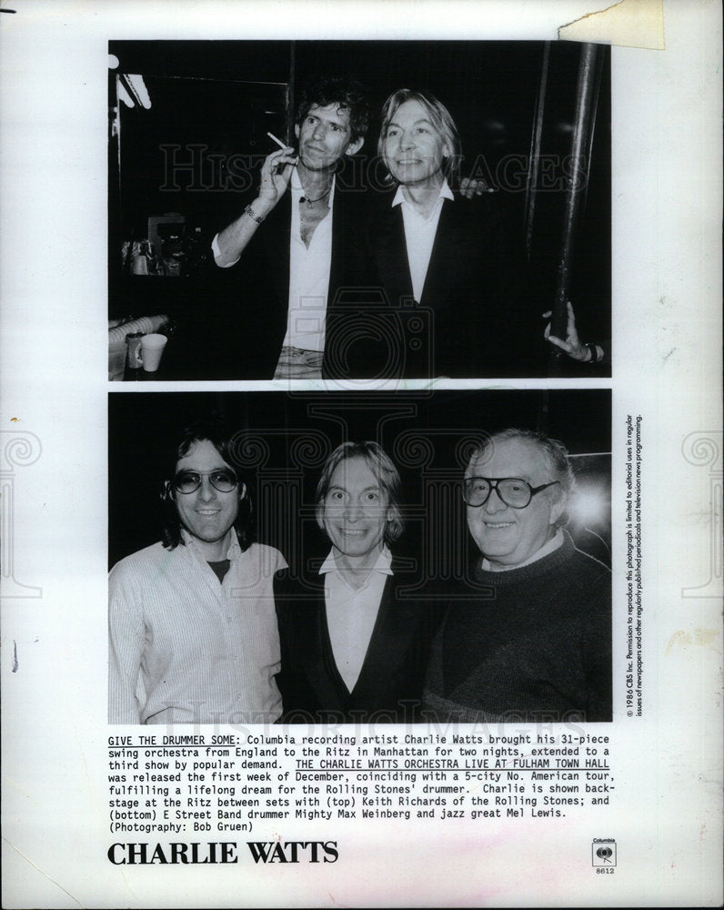 1987 Press Photo Charlie Watts,Fulham Town Hall,Keith R- Historic Images