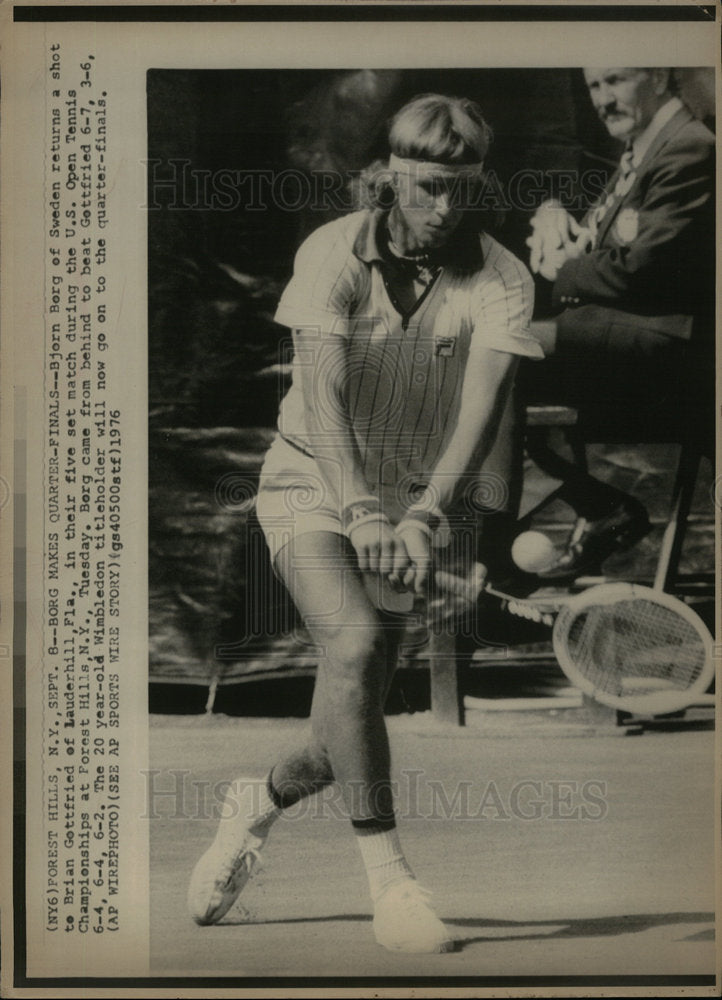 1976 Press Photo Bjorn Borg tennis - DFPD22989- Historic Images