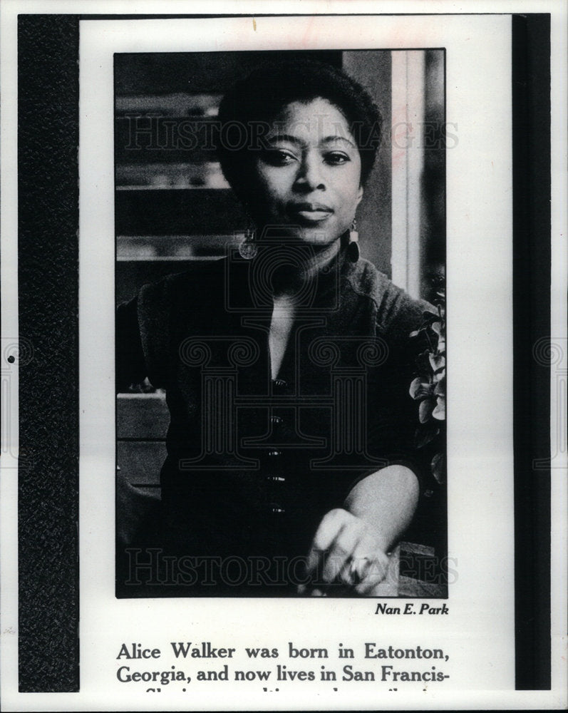 1983 Press Photo Alice Walker, Georgia, San Francis- Historic Images