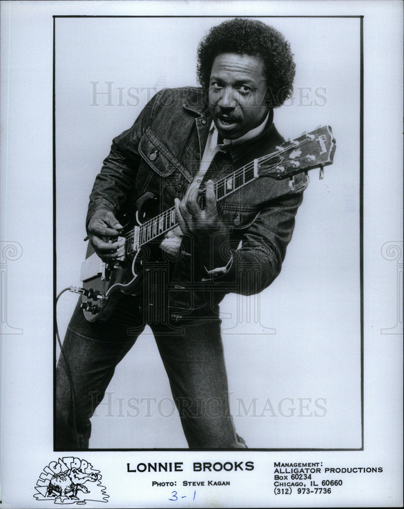 1988 Press Photo Lonnie Brooks Guitarist - DFPD63021- Historic Images