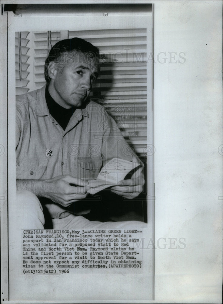 1966 Press Photo john raymond viet nam - DFPD63487- Historic Images