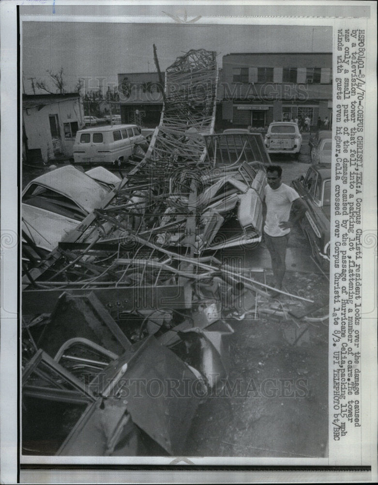 1970 Press Photo corpus christi damage hurricane calia- Historic Images