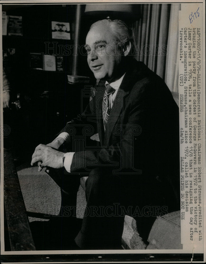 1976 Press Photo Democratic Chairman Robert Strauss- Historic Images