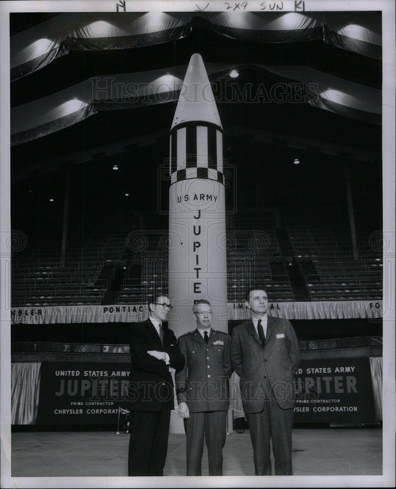 1958 Press Photo allan brady jupiter missile- Historic Images