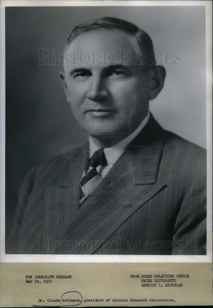 1950 Press Photo Dr. Claude Robinson Pres. Op.Res.Corp. - DFPD66877- Historic Images