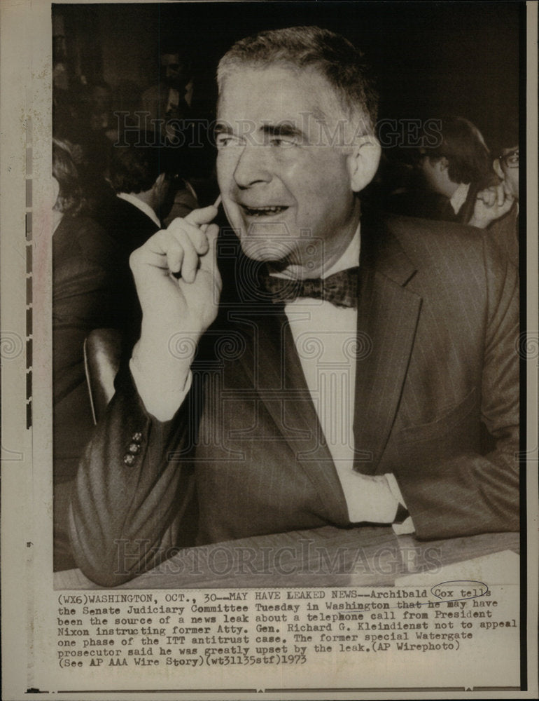 1973 Press Photo Archibald Cox Senate Judiciary Commit - DFPD67131- Historic Images