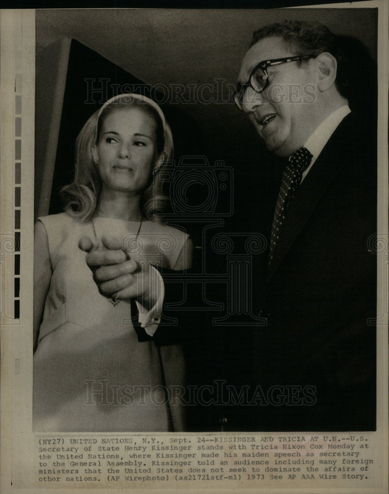 1973 Press Photo U.S. Secretary Henry Kissinger TRICIA - DFPD67175- Historic Images