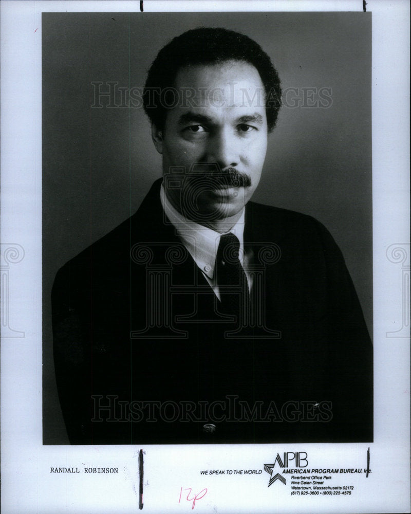 1989 Press Photo Randall Robinson lawyer authoractivist - DFPD68331- Historic Images
