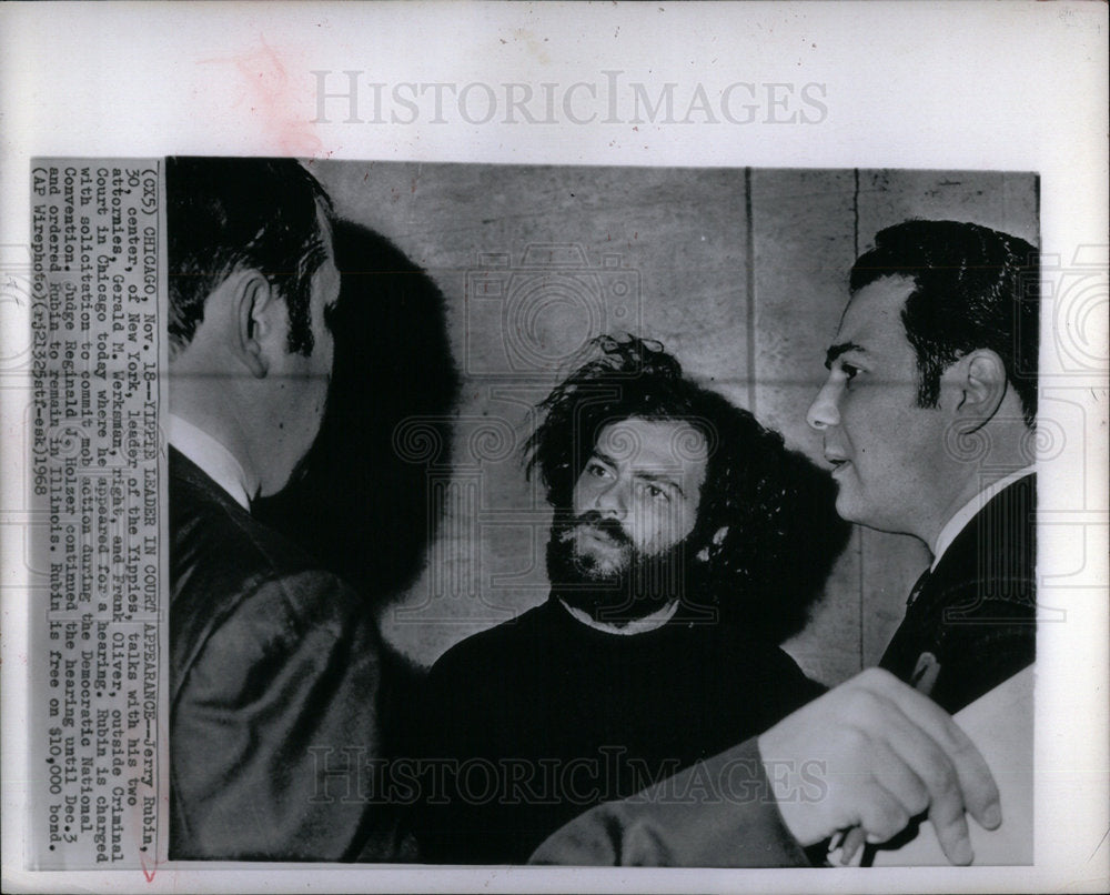 1968 Press Photo jerry rubin yippie movement- Historic Images