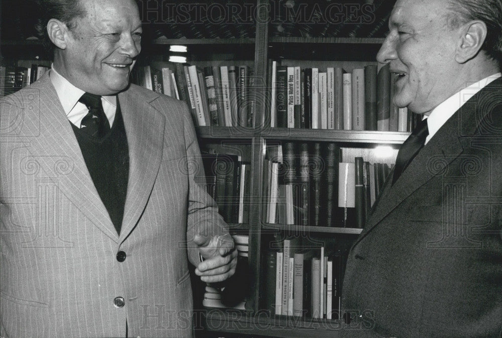 Press Photo German Politican Willy Brandt in Hungary