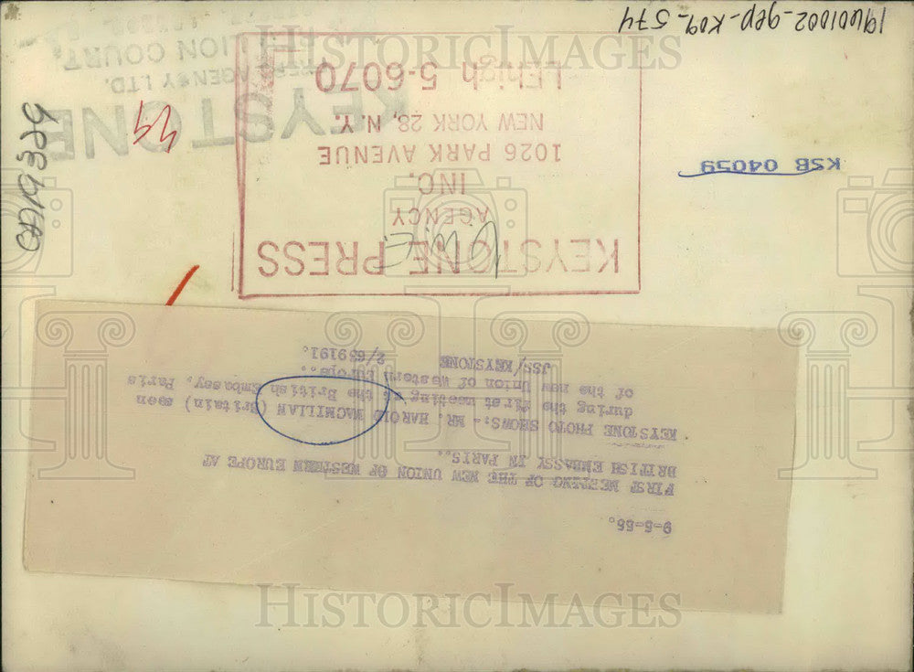 1955 Press Photo Harold Macmillan at Western Europe meeting - KSB03823