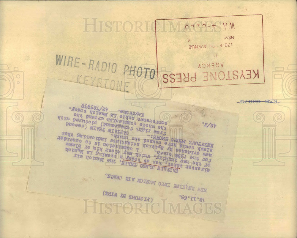 1965 Press Photo Captain Thain commission conference table Munich Air Crash