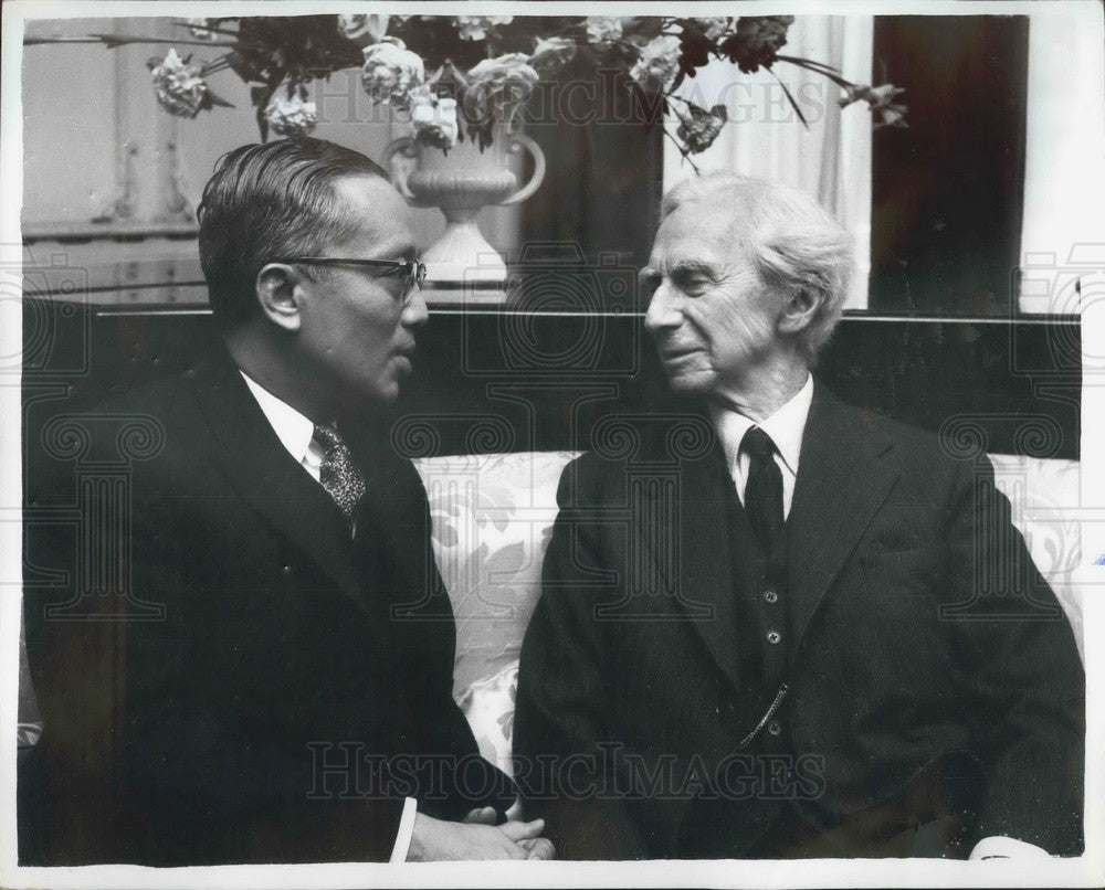 1962 Press Photo Earl Russell U. Thant United Nations Meeting in London- Historic Images