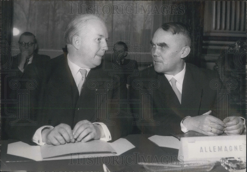 1958 Press Photo German Minister of Transport and Communications Dr. Seebohm- Historic Images