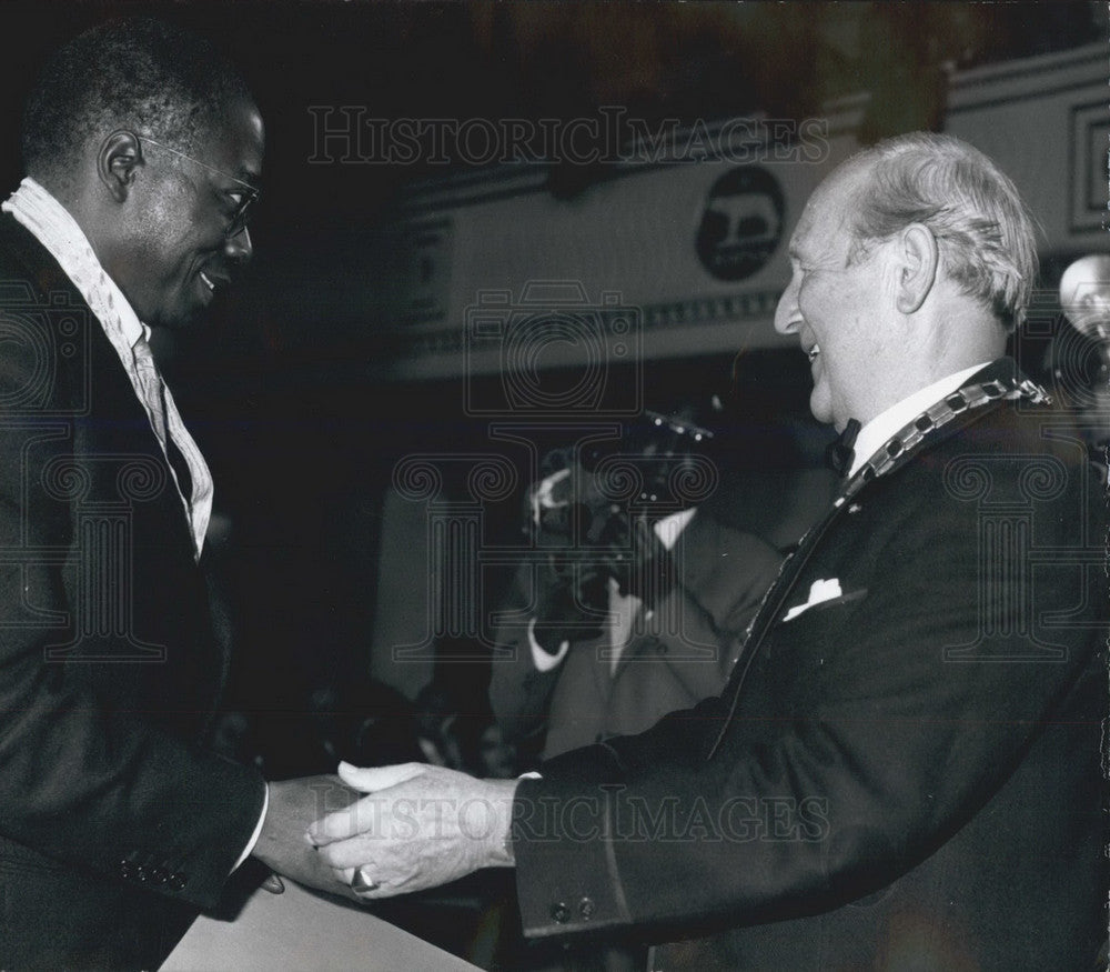 1961 Press Photo President Leopold Senghor of Senegal at Bavarian Academy of Art- Historic Images