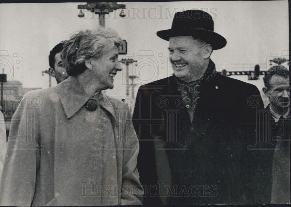 1953 Press Photo The communist leader Maurice Thorez and wife - KSB05665- Historic Images