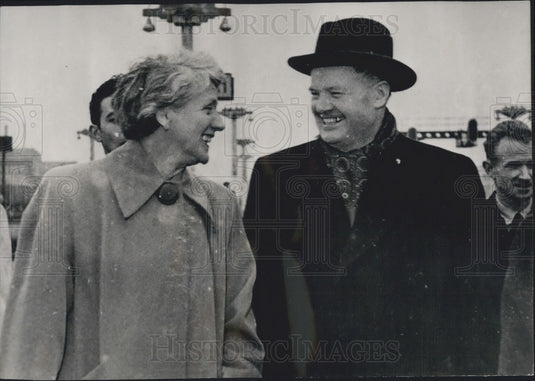 1953 Press Photo The communist leader Maurice Thorez and wife - KSB05665- Historic Images