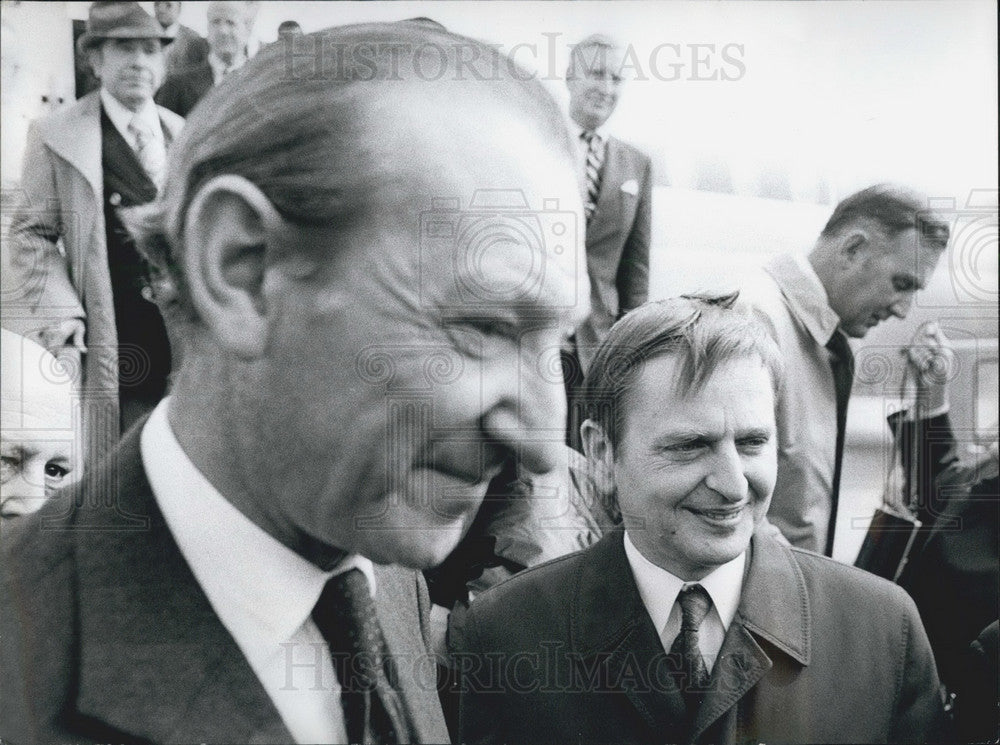1972 Press Photo Secretary General UN Curt Waldheim arrived Stokhom Olof Palme