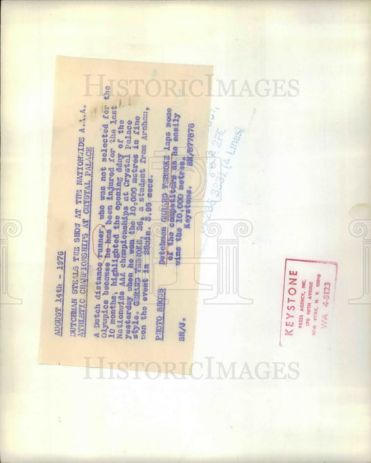 1976 Press Photo Dutchman Gereard Tebroke - KSB11757