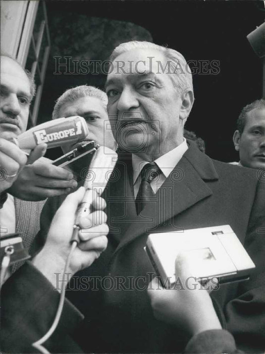 1980 Press Photo Egypt's Prime Minister Mustafa Khalil in Paris - KSB12505- Historic Images
