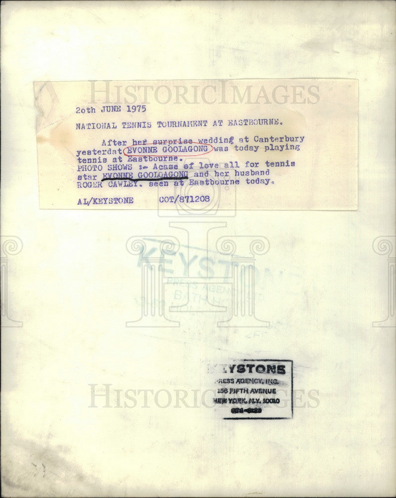 1975 Press Photo National Tennis Tournament at Eastbourne - KSB16181