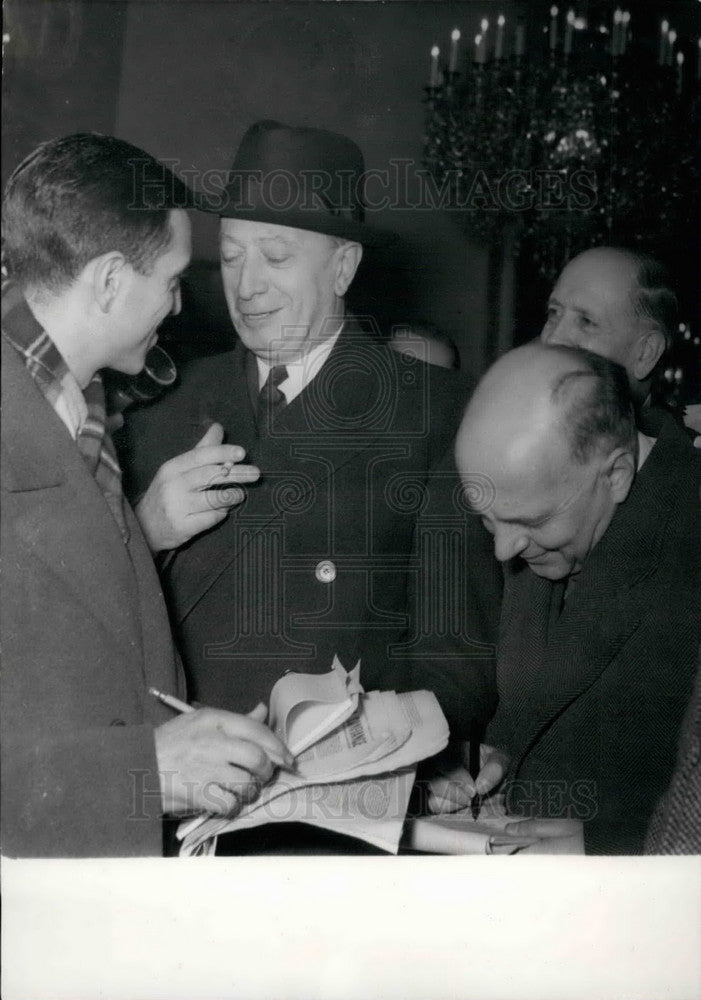 1955 Press Photo President Coty consults president of parliament on dissolution- Historic Images
