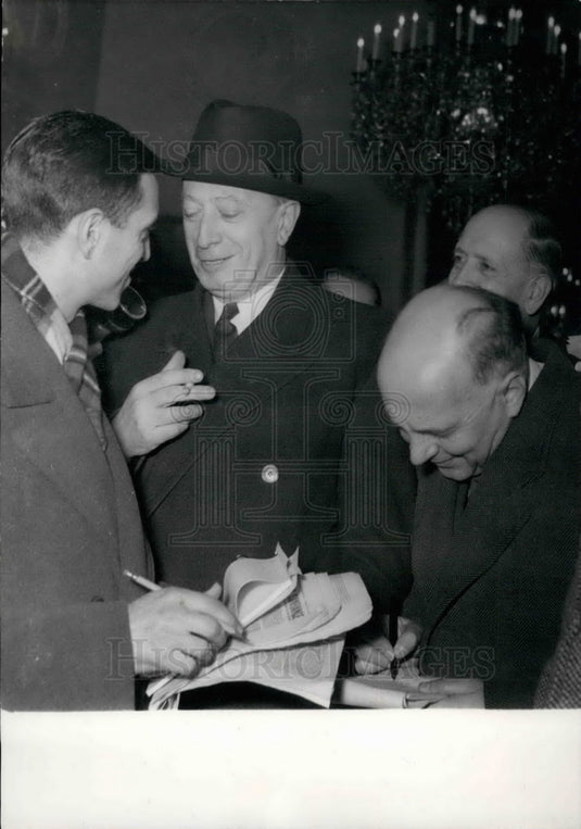 1955 Press Photo President Coty consults president of parliament on dissolution- Historic Images