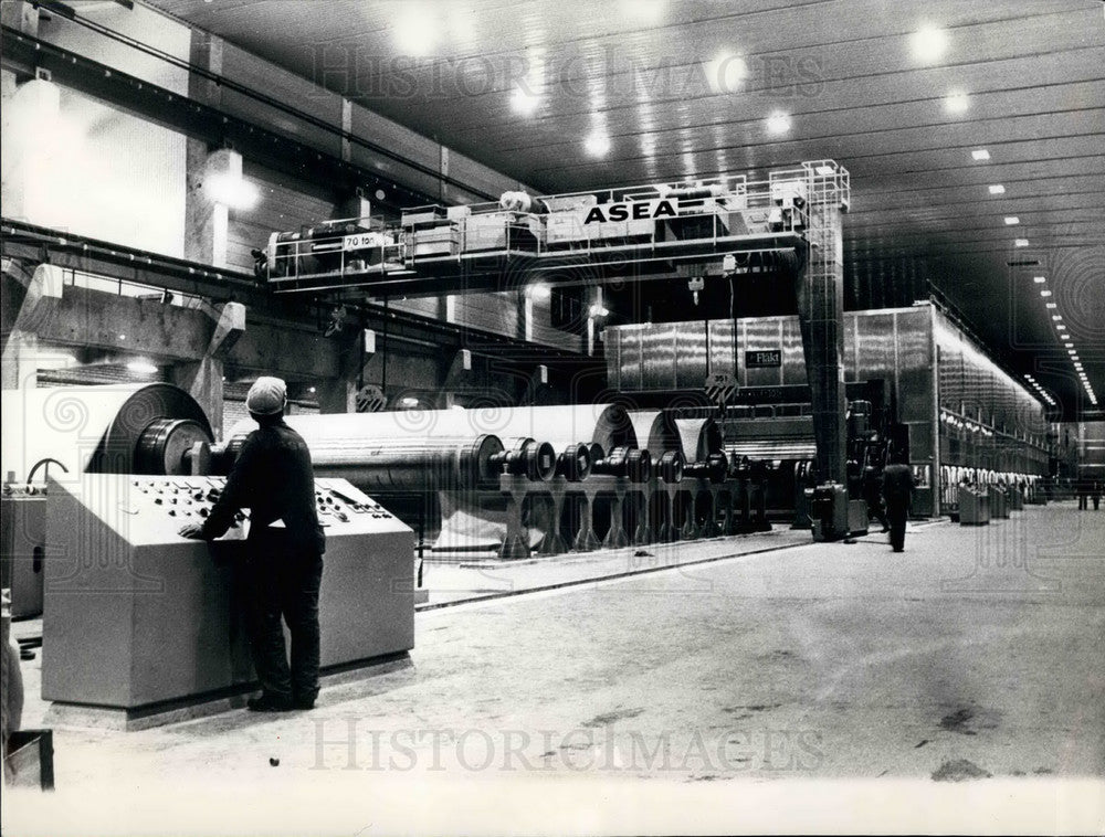 1975 Press Photo The Biggest Paper Machine Stays In Sweden - KSB28031