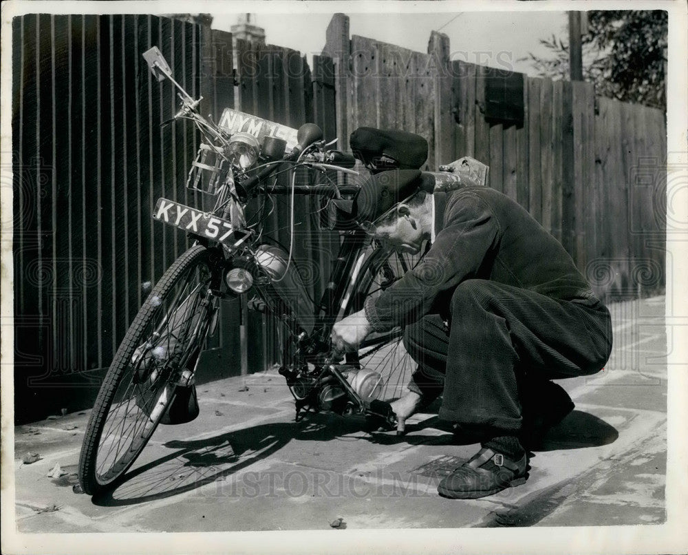 1953 Press Photo One Pedal Cycle - With Two Of Everything Else - KSB29661