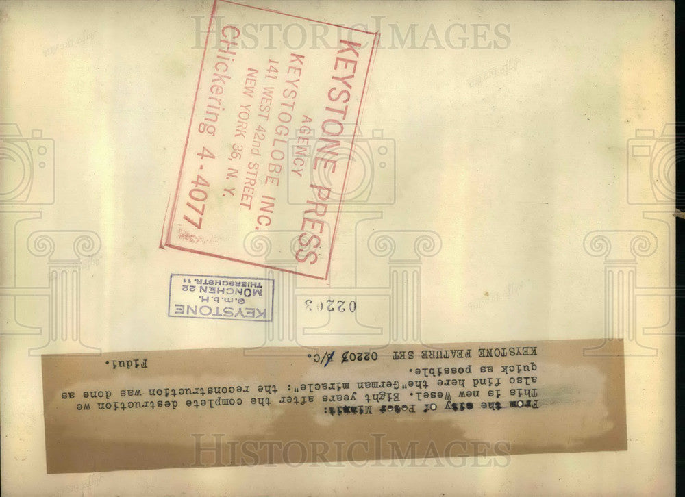 Press Photo Wesel-- City of Peter Minuit Reconstructed After 8 Years - KSB32253