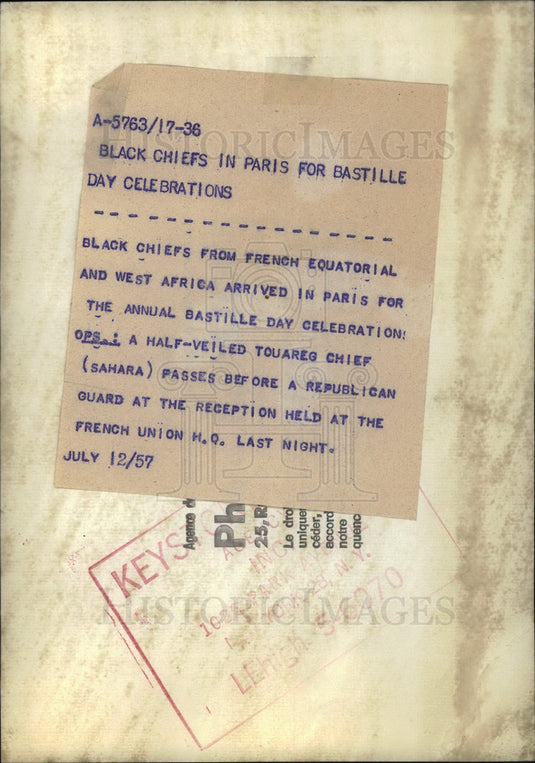 1957 Press Photo Black Chiefs from French West Africa - KSB34667