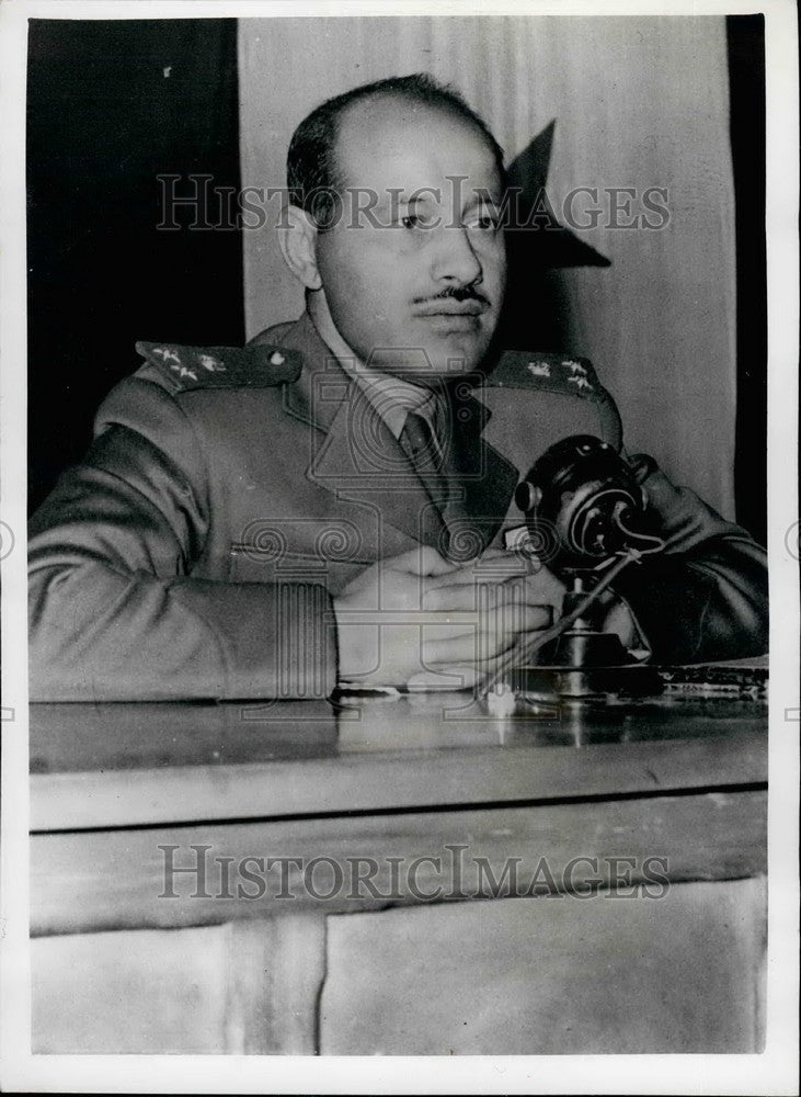 1957 Press Photo Major General Afif Bizri is new Chief of Staff in Syria