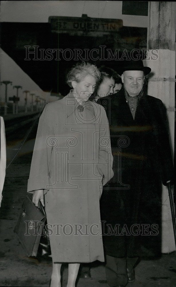 1953 Press Photo French Communist leader ,Maurice Thorezand wife - KSB39665- Historic Images