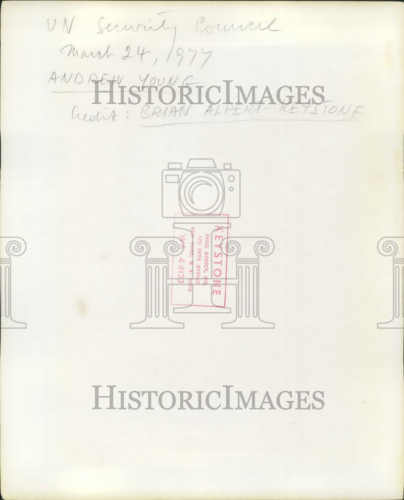 Load image into Gallery viewer, 1977 Press Photo Ambassador Andrew Young - KSB41301
