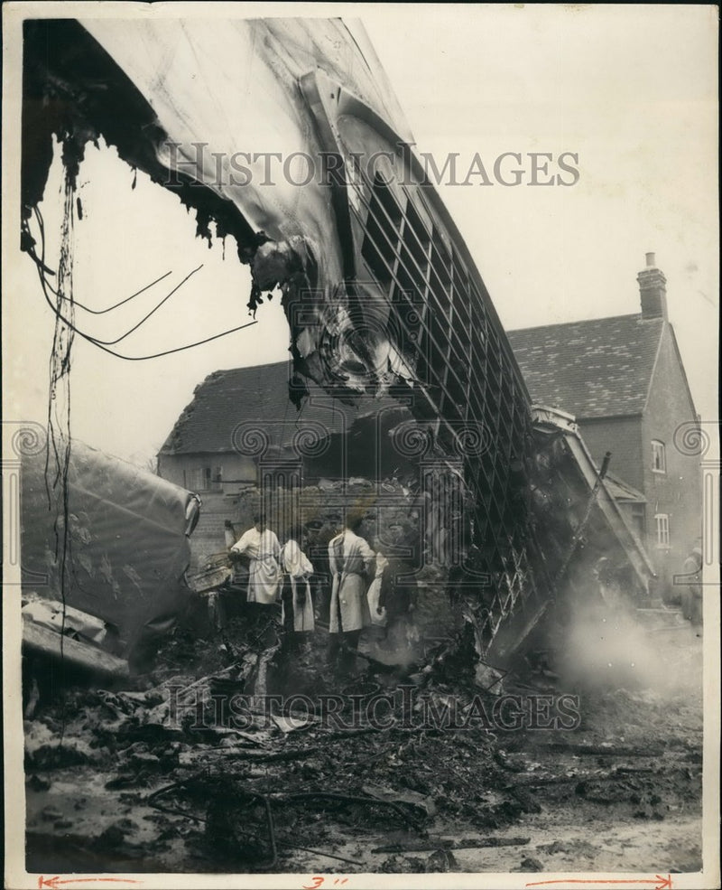 Load image into Gallery viewer, 1957 Press Photo 17 Dies When Giant Freighter Hits Houses - KSB41795
