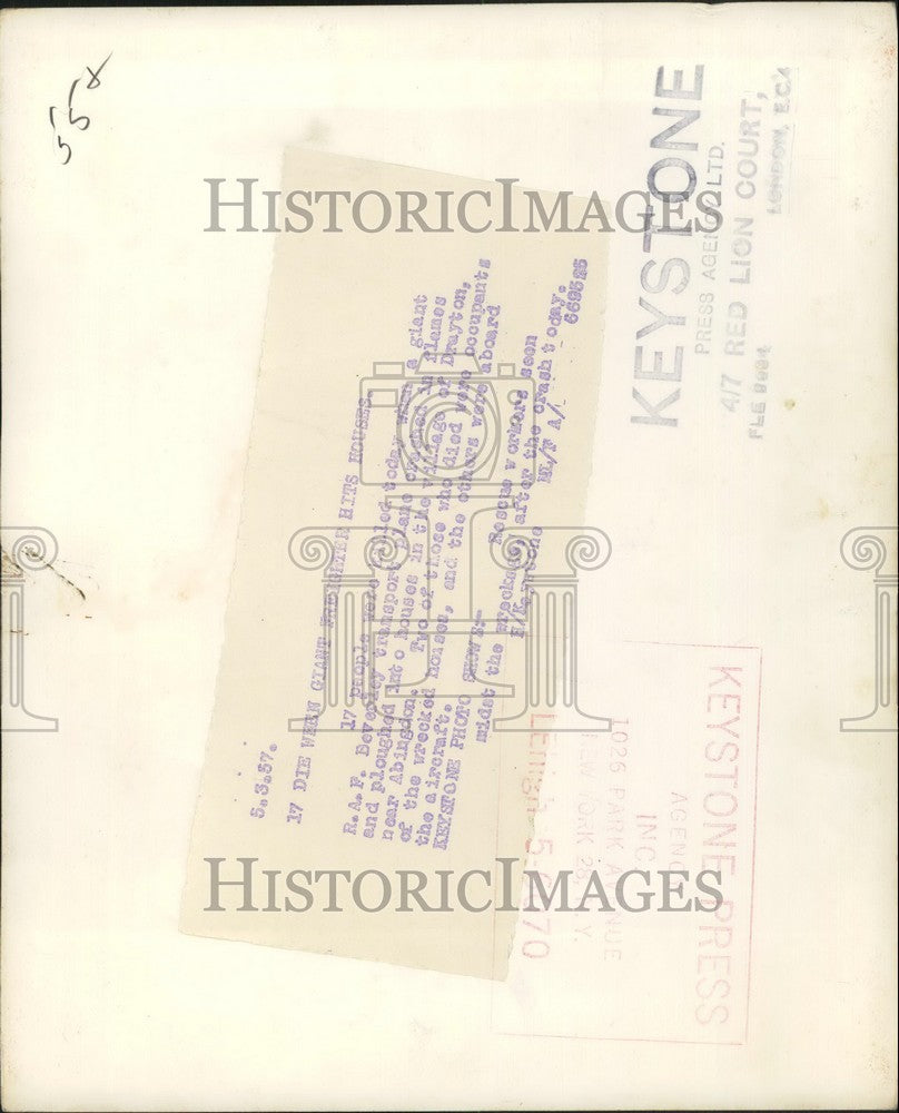 1957 Press Photo 17 Dies When Giant Freighter Hits Houses - KSB41795