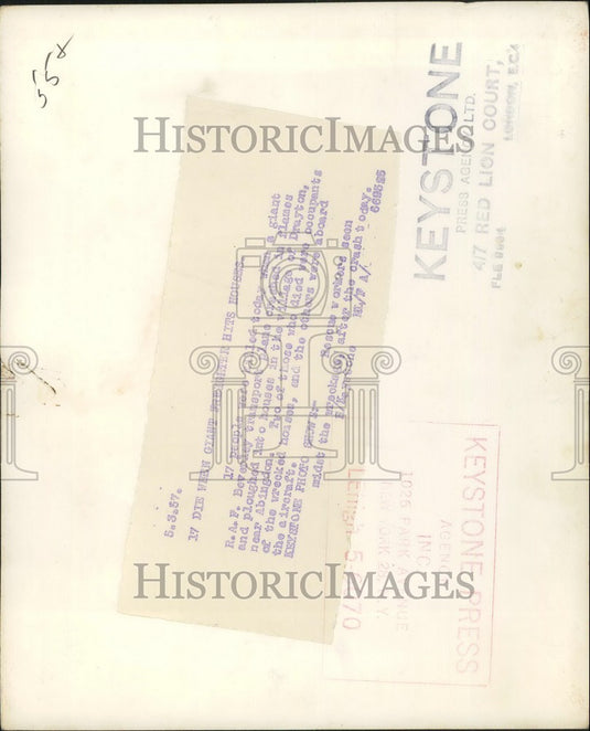 1957 Press Photo 17 Dies When Giant Freighter Hits Houses - KSB41795