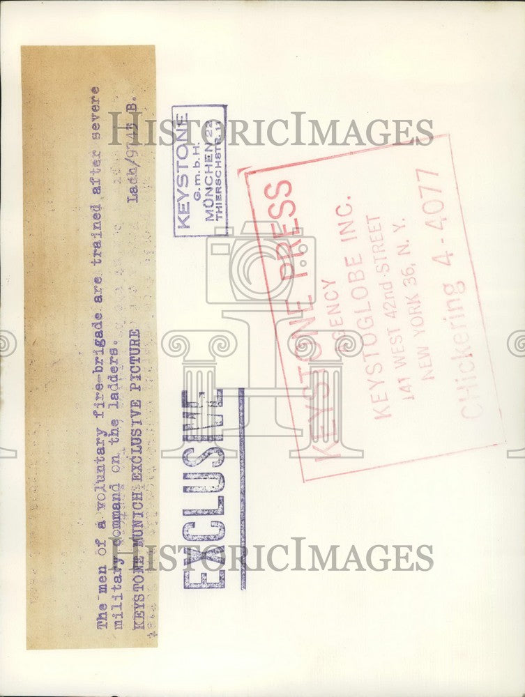 Press Photo Fire brigade training - KSB42119