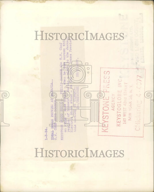 1954 Press Photo Philip Harren TV Chef Replica Ideal Homes Preview Olympia