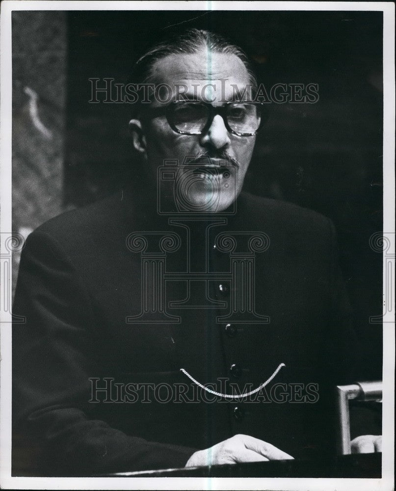 Press Photo Pakistani General Speaking At United Nations General Assembly- Historic Images
